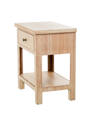 Mesa de Noche Madera Natural Dm+paulownia