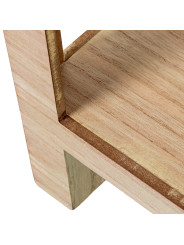 Mesa de Noche Madera Natural Dm+paulownia