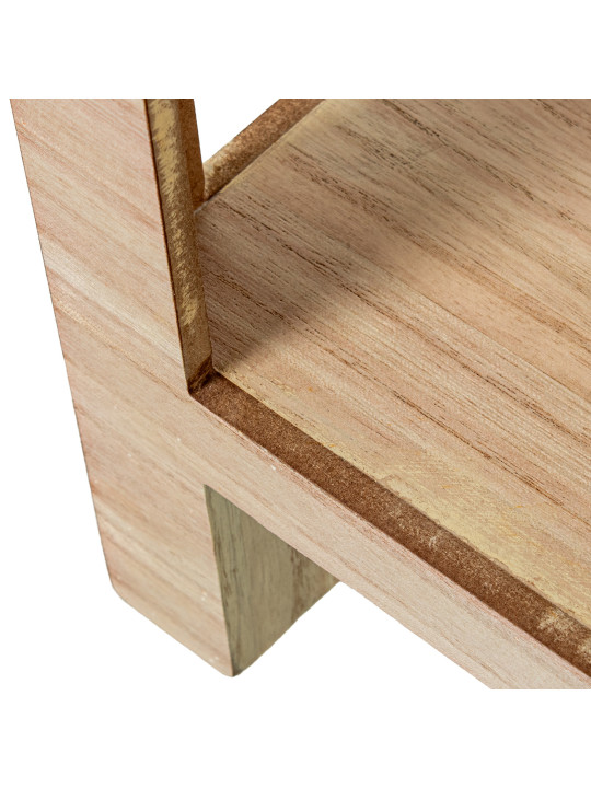 Mesa de Noche Madera Natural Dm+paulownia