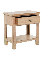 Mesa de Noche Madera Natural Dm+paulownia