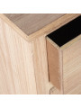 Cómoda Madera Natural C/3 Cajones Dm+paulownia