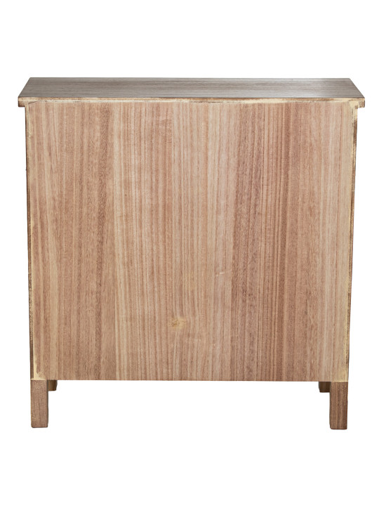 Cómoda Madera Natural C/3 Cajones Dm+paulownia