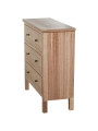 Cómoda Madera Natural C/3 Cajones Dm+paulownia
