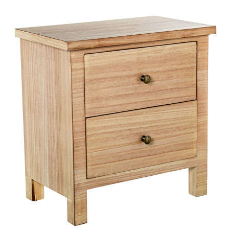Mesa de Noche Madera Natural Dm+paulownia