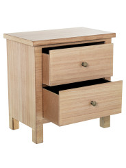 Mesa de Noche Madera Natural Dm+paulownia