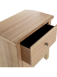 Mesa de Noche Madera Natural Dm+paulownia