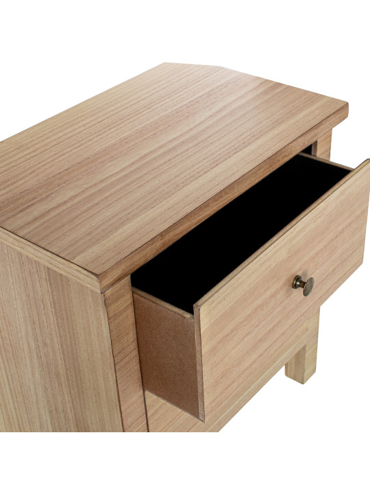 Mesa de Noche Madera Natural Dm+paulownia