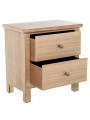 Mesa de Noche Madera Natural Dm+paulownia