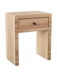 Mesa de Noche Madera Natural Dm+paulownia