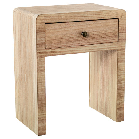 Mesa de Noche Madera Natural Dm+paulownia