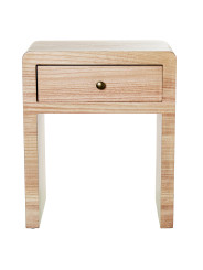 Mesa de Noche Madera Natural Dm+paulownia