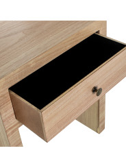 Mesa de Noche Madera Natural Dm+paulownia