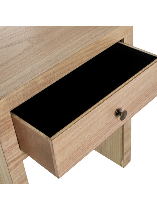 Mesa de Noche Madera Natural Dm+paulownia