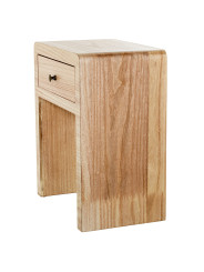 Mesa de Noche Madera Natural Dm+paulownia