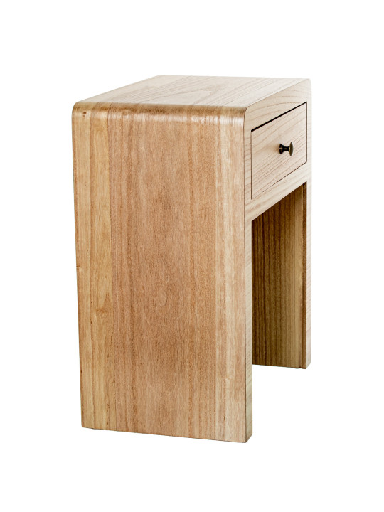 Mesa de Noche Madera Natural Dm+paulownia