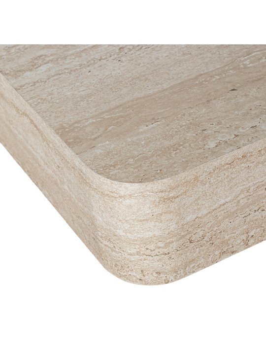 Mesa Entrada Madera Dm+papel Travertino Color Natural