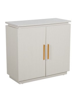 Mueble Entrada Madera C/2 Puertas Color Beige