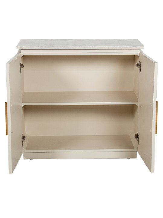 Mueble Entrada Madera C/2 Puertas Color Beige