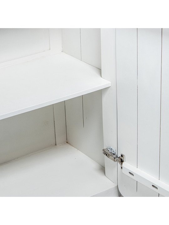 Mueble Tv Madera Mango Blancolavado C/4 Puertas