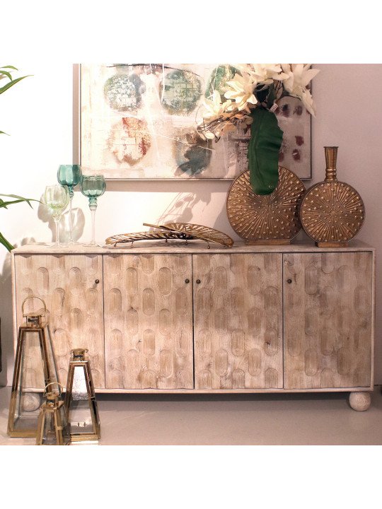 Aparador Madera Mango C/4 Puertas