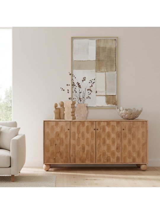 Aparador Madera Mango C/4 Puertas