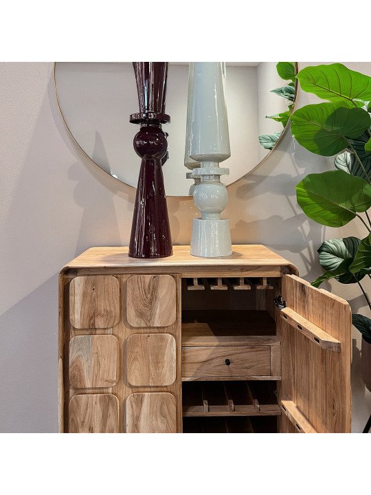 Mueble Bar Madera Mango C/2 Puertas