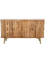Aparador Madera Mango 4 Puertas Patas Metal Dorado