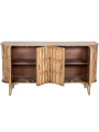 Aparador Madera Mango 4 Puertas Patas Metal Dorado