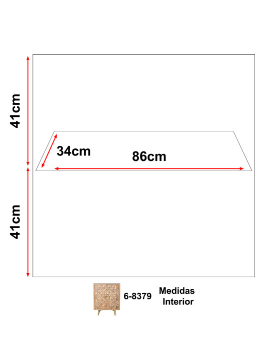 Mueble Entrada Madera Mango 2puertas Patas Metal Dorado