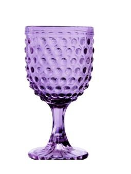 Copa Cristal Violeta 270ml Deco. Esferas