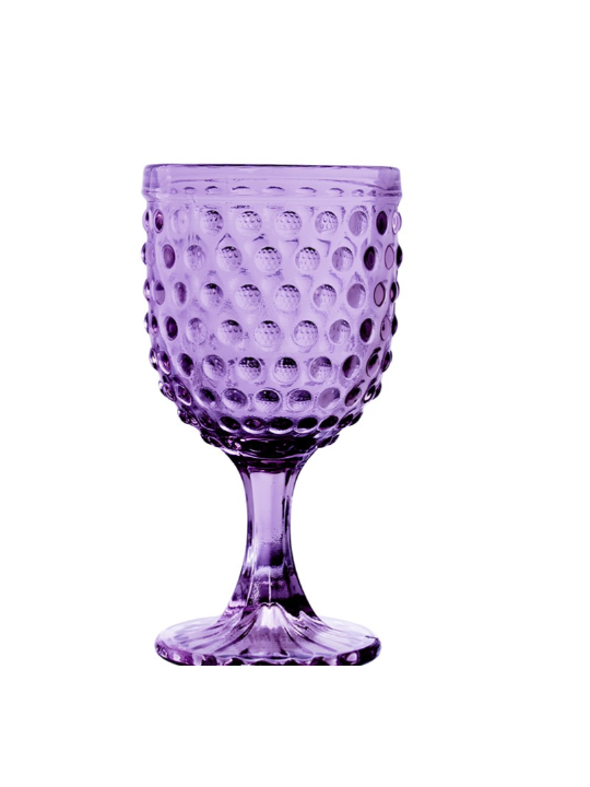 Copa Cristal Violeta 270ml Deco. Esferas
