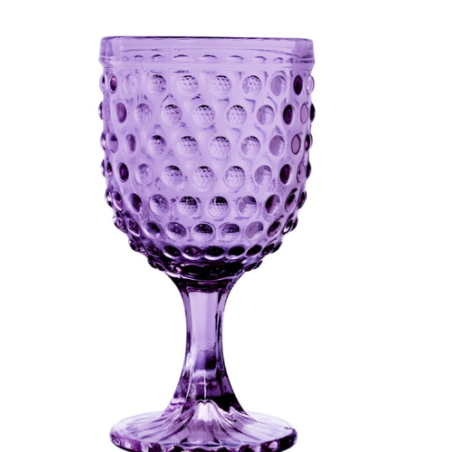 Copa Cristal Violeta 270ml Deco. Esferas