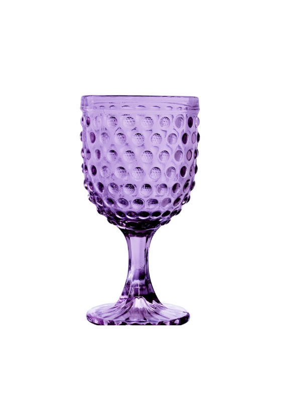 Copa Cristal Violeta 270ml Deco. Esferas