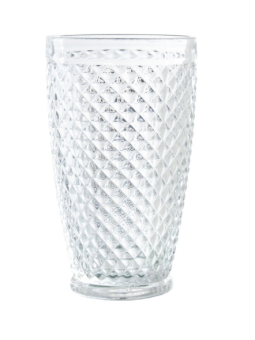 Vaso Alto Cristal Transparente400 Ml Deco. Diamante