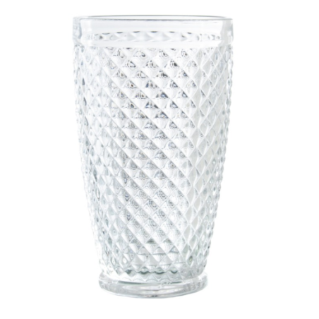 Vaso Alto Cristal Transparente400 Ml Deco. Diamante