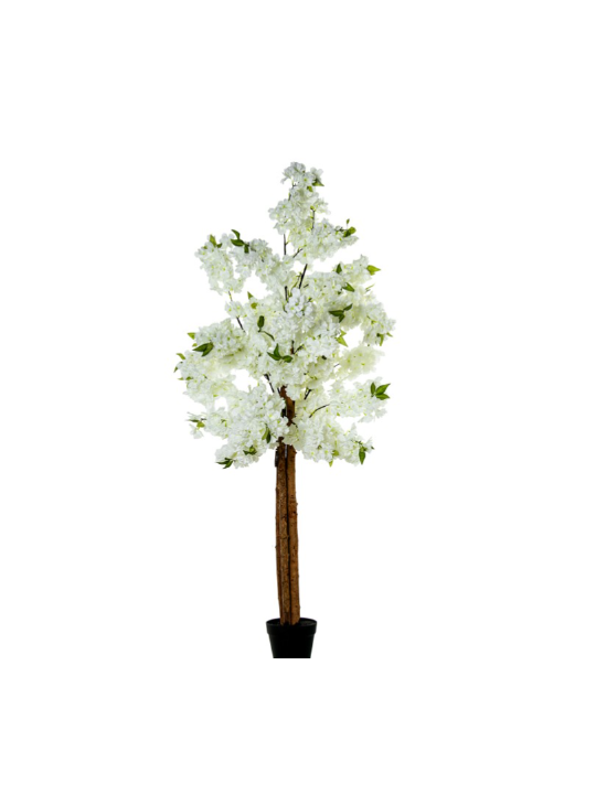 Planta Artificial Cerezo 160 Cm Blanco Cherry 4 Troncos
