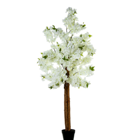 Planta Artificial Cerezo 160 Cm Blanco Cherry 4 Troncos