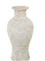 Jarron Ceramica 61cm Blanco Rustico