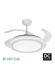 Ventilador Dc Bandido 59w 4aspas 107d 5900lm 3500-4000-6500k Remoto+Reg.intensidad+memoria+temporizador