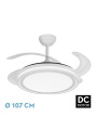Ventilador Dc Bandido 59w 4aspas 107d 5900lm 3500-4000-6500k Remoto+Reg.intensidad+memoria+temporizador