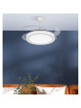 Ventilador Dc Bandido 59w 4aspas 107d 5900lm 3500-4000-6500k Remoto+Reg.intensidad+memoria+temporizador