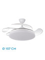 Ventilador Dc Tridente 59w 4aspas Desp.107d 6980lm Reg.intensidad Remoto+temporizador+memoria 3000-4000-6000k