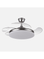 Ventilador Dc Tridente 59w Niquel 4aspas Desp.107d 6980lm Reg.intensidad Remoto+temporizador+memoria 3000-4000-6000k