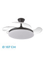 Ventilador Dc Tridente 59w 4aspas Desp. 107d 6980lm Reg.intensidad Remoto+temporizador+memoria 3000-4000-6000k