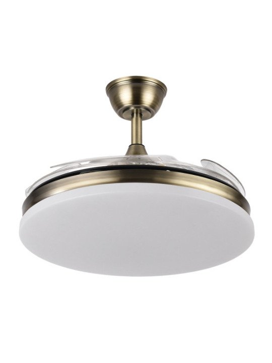 Ventilador Dc Tridente 59w 4aspas Desp 107d 6980lm Reg.intensidad Remoto+temporizador+memoria 3000-4000-6000k