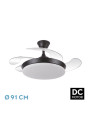 Ventilador Dc Tridente Mini 59w 4aspas Desp.91d 6980lm Reg.intensidad Remoto+temporizador+memoria 3000-4000-6000k