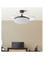 Ventilador Dc Tridente Mini 59w 4aspas Desp.91d 6980lm Reg.intensidad Remoto+temporizador+memoria 3000-4000-6000k