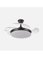 Ventilador Dc Tridente Mini 59w 4aspas Desp.91d 6980lm Reg.intensidad Remoto+temporizador+memoria 3000-4000-6000k