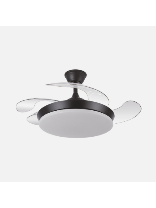 Ventilador Dc Tridente Mini 59w 4aspas Desp.91d 6980lm Reg.intensidad Remoto+temporizador+memoria 3000-4000-6000k