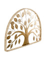 Adorno Pared Metal 120x80cm Árbol Dorado